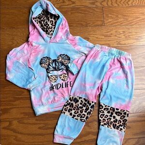 Kids Tie-Dye Hoodie and Pants Set